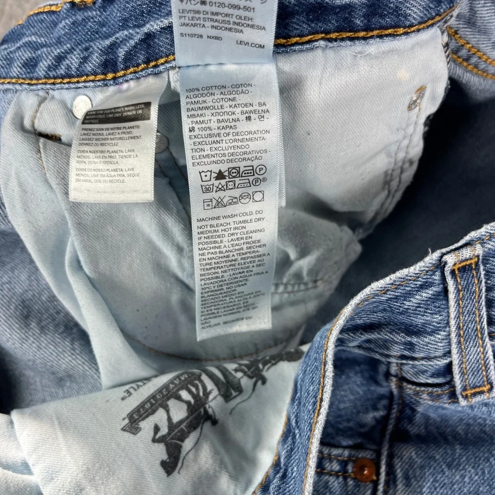 Levi 565 97 Loose Fit Straight Jeans Men 36x32 Fits 35x30 Blue medium wash Denim